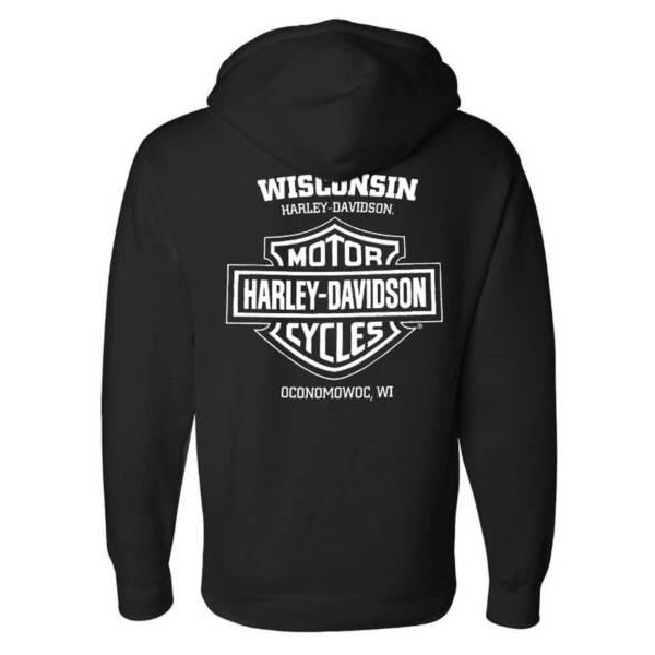 Harley-Davidson Men's Willie G Skull Logo Pullover Fleece Hoodie Sweatshirts