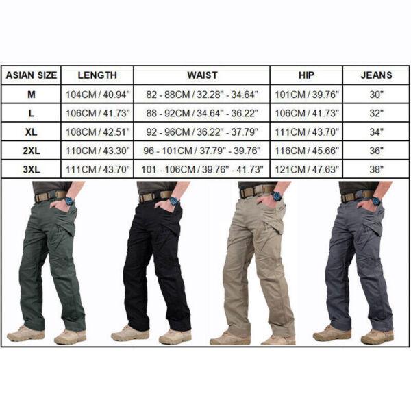 US Men Tactical Cargo Pants Soldier Straight-fit Work Combat Trousers Outdoor